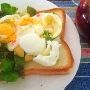 朝食に☆ゆで卵のマヨトースト